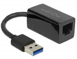 DeLock - Síťový adaptér - USB 3.1 Gen 1 - Gigabit Ethernet x 1 - černá 65903