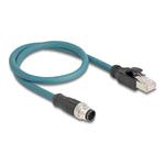 Delock - Síťový kabel adaptér - 8kolíkový M12 (M) do RJ-45 (M) - 50 cm - 0.62 cm - S/FTP - CAT 6a - 60075