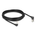 Delock - Síťový kabel - RJ-45 (Z) zahnutý nahoru do RJ-45 (Z) dolů zahnutý - 5 m - 4.5 mm - S/FTP - 80296