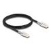 Delock Síťový kabel RJ45 Cat.6A S/FTP se sadou bezpečnostních sponek, 1 m dlouhý, černý 80255