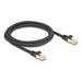 Delock Síťový kabel RJ45 Cat.6A S/FTP, zalomený dolů o 45°, 2 m, černý 80318