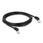 Delock Síťový kabel RJ45 Cat.6A S/FTP, zalomený nahoru o 45°, 5 m, černý 80272