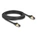 Delock Síťový kabel RJ45 Cat.6A zástrčky na zástrčku, S/FTP, černý, délky 3 m, Cat.7, silné tloušťky, vhodný pro p 80250