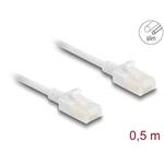 Delock Síťový kabel RJ45 Cat.6A, ze zástrčky na zástrčku, s robustní západkou, pro průmyslové použití, U/UTP Slim, 80358