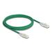 Delock Síťový kabel RJ45 Cat.6A, ze zástrčky na zástrčku, se zahnutou západkou, U/FTP, tenký, 2 m, zelený 80366