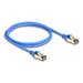 Delock Síťový kabel RJ45, Cat.8.1, F/FTP, tenký, 1 m, modrý 80333