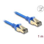 Delock Síťový kabel RJ45, Cat.8.1, F/FTP, tenký, 1 m, modrý 80333