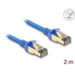 Delock Síťový kabel RJ45, Cat.8.1, F/FTP, tenký, 2 m, modrý 80334