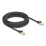 Delock Síťový kabel RJ45 s pleteným opláštěním, Cat.6A, ze zástrčky S/FTP na zástrčku, 7,5 m, černý 80321