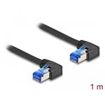 Delock Síťový kabel rozhraní RJ45 Cat.6A, S/FTP, pravý pravoúhlý, 1 m, černý 80214