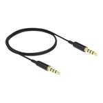 DELOCK, Stereo Jack Cable 3.5 mm 4 pin male to m 66075