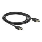 DeLOCK - Ultra High Speed HDMI kabel - HDMI (M) do HDMI (M) - 2 m - trojnásobně stíněný - černá - p 85294