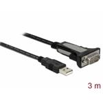 Delock USB 2.0 1 x sériový RS-232 adaptér 3 m 65962