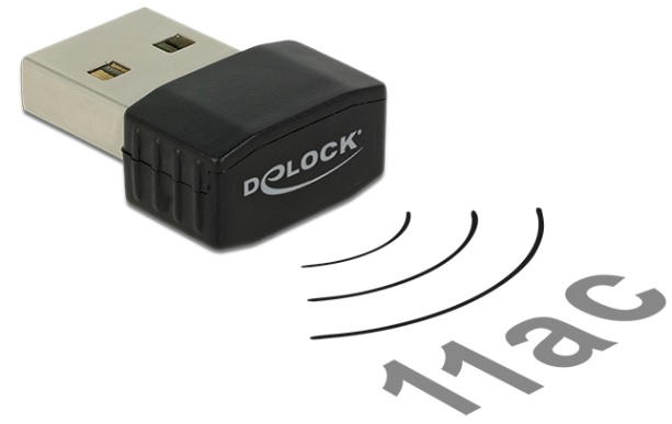 Delock USB 2.0 dvoupásmová WLAN ac/a/b/g/n Nano Stick 433 Mbps 12461