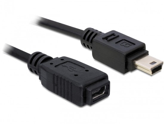 Delock USB 2.0 kabel, prodlužující mini-B 5-pin samec/samice 1 metr 82667