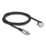 Delock USB 2.0 Kabel USB Type-C™ ze zástrčky na zástrčku, 180°, pravoúhlá 1 m PD 3.0 60 W 88159