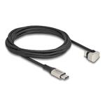 Delock USB 2.0 Kabel USB Type-C™ ze zástrčky na zástrčku, 180°, pravoúhlá 2 m PD 60 W 88160