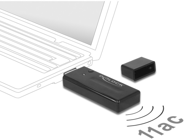 Delock USB 3.0 dvoupásmový WLAN ac/a/b/g/n adaptér 867 Mbps 12463