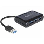 Delock USB 3.0 Hub 3 portový + 1 port Gigabit LAN 10/100/1000 Mb/s 62440