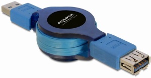 Delock USB 3.0 kabel prodlužující A/A samec/samice délka 1m samonavíjecí 82649