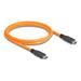 Delock USB 5 Gbps kabel, ze zástrčky USB Type-C™ na zástrčku USB Type-C™, k focení s tetheringem, 1 m, oranžový 87959