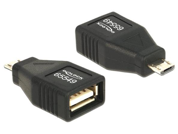 DeLOCK - USB adaptér - Micro USB typ B (M) do USB (F) 65549