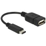 DeLOCK - USB adaptér - USB-C (M) do USB (F) - USB 2.0 - 15 cm - černá 65579