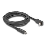 Delock - USB kabel - 24 pin USB-C (M) do 24 pin USB-C (M) pravoúhlý - 3 A - 2 m - USB Power Deliver 80035