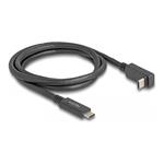 Delock - USB kabel - 24 pin USB-C (M) do 24 pin USB-C (M) pravoúhlý - USB 3.2 Gen 2 - 3 A - 1 m - U 80034