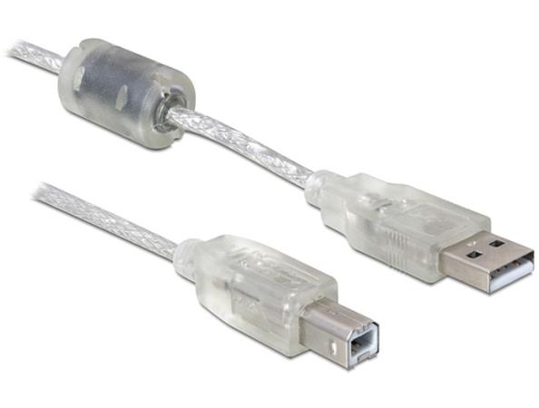 Delock USB kábel AM-BM 2.0 s feritmi, 0.5m