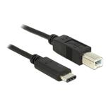 DeLOCK - USB kabel - USB-C (M) do USB typ B (M) - USB 2.0 - 3 A - 2 m - černá 83330