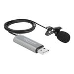 DELOCK, USB Tie Lavalier Microphone Omnidirectio 66638