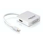 DeLOCK - Video adaptér - dva spoje - DisplayPort / HDMI / DVI - Mini DisplayPort (M) do DVI-D, HDMI 61768