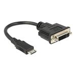 DeLOCK - Video adaptér - HDMI / DVI - mini HDMI (M) do DVI-I (F) - 20 cm - černá 65564