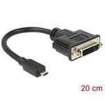 DeLOCK - Video / audio adaptér - HDMI / DVI - mikro HDMI (M) do DVI-D (F) - 20 cm - černá 65563