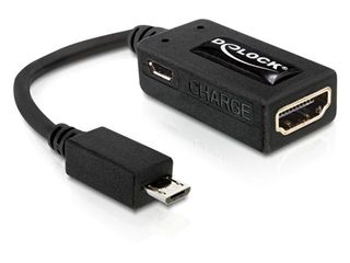 DeLOCK - Video / audio adaptér - MHL - Micro USB typ B (M) do HDMI, Micro USB typ B (F) - 15 cm - č 65314