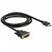 DeLOCK - Video kabel - HDMI / DVI - DVI-D (M) do HDMI (M) - 1.5 m - trojnásobně stíněný - černá 85583