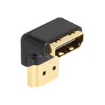 Delock - Vysoká rychlost - HDMI adaptér - HDMI s piny (male) do HDMI se zdířkami (female) dolů zahn 60016