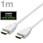 DELTACO Kábel HDMI 2.1 M/M 1m, 8K Ultra High, biel HU-10A