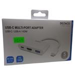 DELTACO USBC-HDMI23, Adaptér USB-C/HDMI, 4K@30Hz