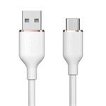 Devia kábel USB-A to USB-C Jelly Series Silicone Cable 1.2m - White 6938595386626