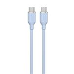 Devia kábel USB-C to USB-C Jelly Series Silicone Cable 1.2m - Blue 6938595386671