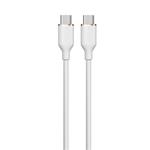 Devia kábel USB-C to USB-C Jelly Series Silicone Cable 1.2m - White 6938595386664