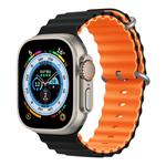 Devia remienok Deluxe Series Sport6 Silicone Two-tone Band 44/45/49mm - Black/Orange 6938595381645