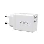 Devia sieťová nabíjačka Smart 2.4A 2 ports - White 6938595329593