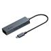 Devia USB-C Hub Leopard Series RJ45/USB 3.1 - Deep Gray 6938595364235