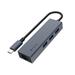 Devia USB-C Hub Leopard Series RJ45/USB 3.1 - Deep Gray 6938595364235