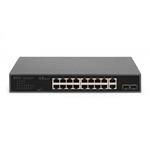 DIGITUS 16+2 Port GE + 2GE SFP Uplink PoE Switch 16+2 Port 10/100/1000 Mbps + 2GE SFP PoE Switch DN-95358