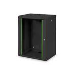 Digitus 16U wall mounting cabinet 820x600x450 mm, color black (RAL 9005) DN-19 16-U-SW