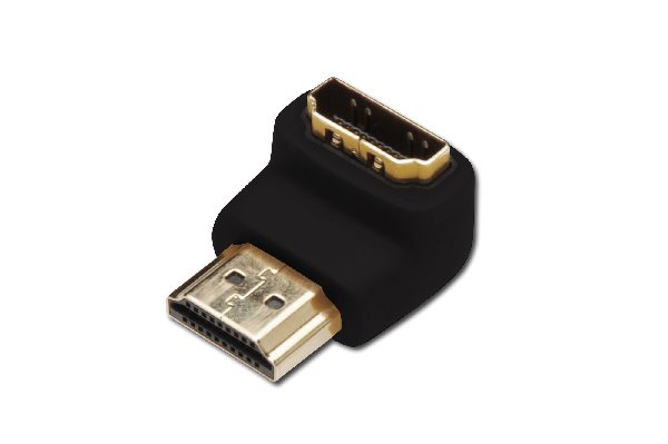 Digitus adaptér, HDMI(M) na HDMI(F), kolmý, v1.4(w/ethernet)